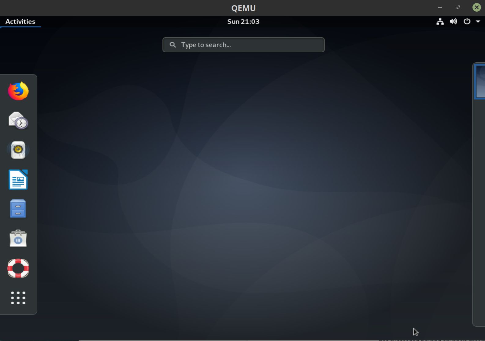 Figure 9: The standard desktop manager in Debian with fully functioning networking, including all the bells and whistles of a standard Linux installation. Figure 9: The standard desktop manager in Debian with fully functioning networking, including all the bells and whistles of a standard Linux installation.