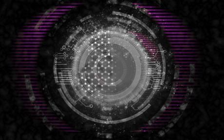 digital sphere surrounded by purplish rings - Image by Pete Linforth from Pixabay