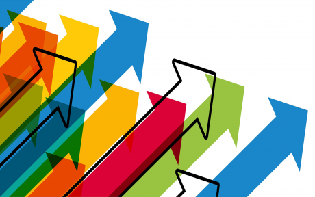 Colorful arrows on white background - Image by geralt from Pixabay