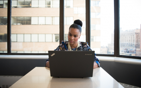 Woman at laptop