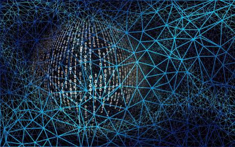 dark binary globe surrounded by blue web - Image by Gerd Altmann from Pixabay