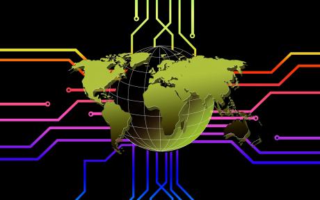 networked globe image by Gerd Altmann from Pixabay