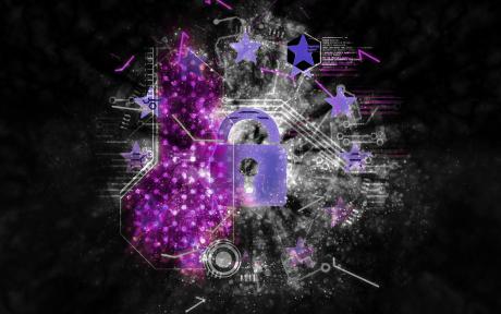 purple padlock in grey and pink cloudy circle and stars - Image by Pete Linforth from Pixabay