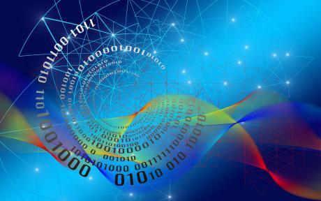 Network Circular binary code and network nodes intertwined with colored lines - Image by Gerd Altmann from Pixabay