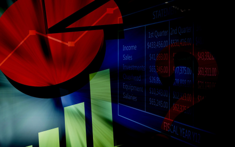 Abstract pie chart and bar graph; Image by Rheo from Pixabay