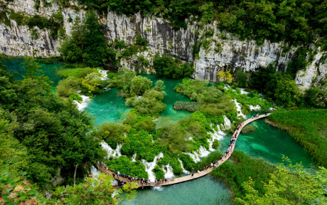 Water walkway, cliffs, nature; Photo by Mike Swigunski on Unsplash