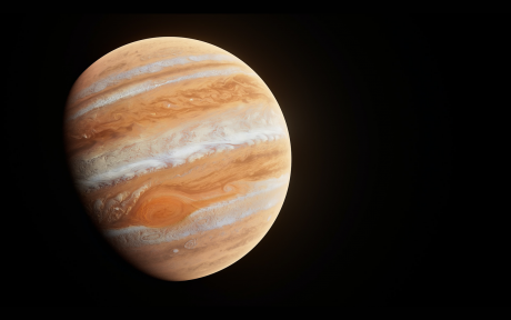 Planet Jupiter with a black background – Photo by Planet Volumes on Unsplash