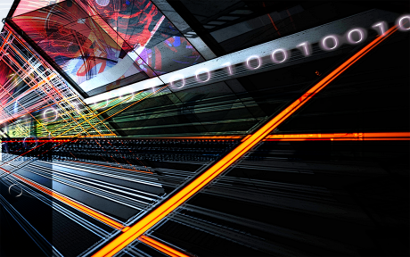 Abstract with 001 and light rays; Image by Amber Ankerholz