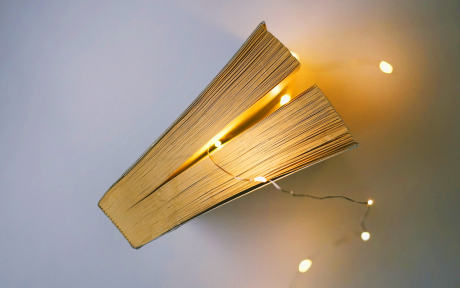 Book with lights; Photo by Olena Bohovyk on Unsplash