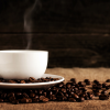 Coffee cup and beans